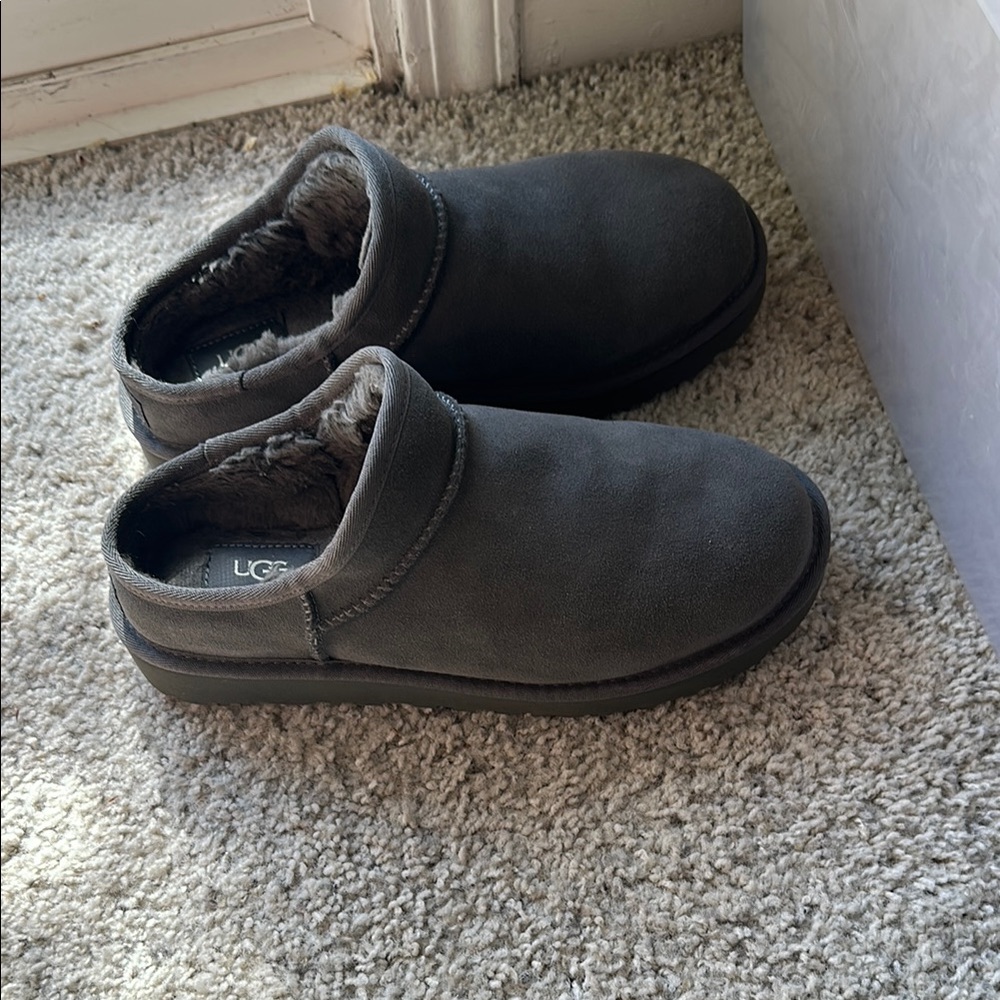 UGG Gray Suede Slip-On Shoes